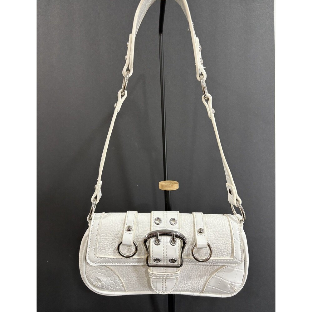 Silence + Noise Jade Shoulder Bag Purse White Vegan Leather Small